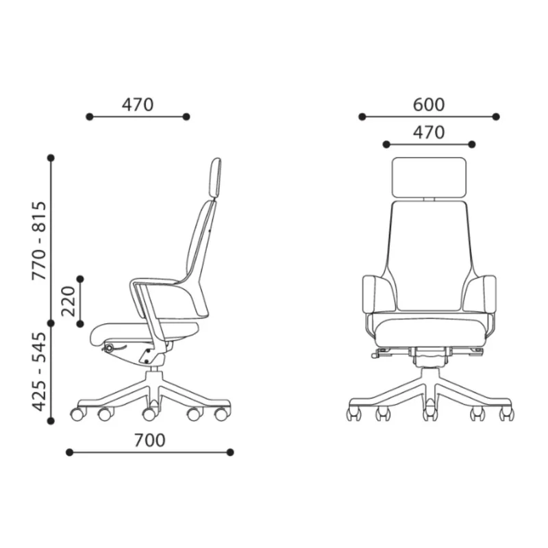 Kontorsstol Delphi - svart - Möbler - Stolar & f åtöljer - Kontorsstol & skrivbordsstol
