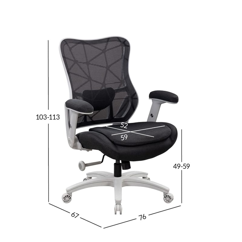 Kontorsstol Demi - Svart/ljusgrå - Möbler - Stolar & fåtöljer - Kontorsstol & skrivbordsstol