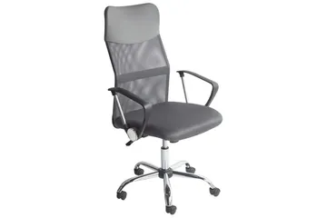 Kontorsstol Design Grå/svart/silver - Grå/svart/silver - Möbler - Stolar & fåtöljer - Kontorsstol & skrivbordsstol