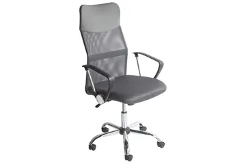 Kontorsstol Design Grå/svart/silver - Grå/svart/silver - Möbler - Stolar & fåtöljer - Kontorsstol & skrivbordsstol
