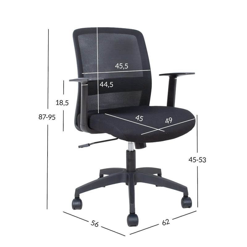 Kontorsstol Faro - Svart - Möbler - Stolar & fåtöljer - Kontorsstol & skrivbordsstol