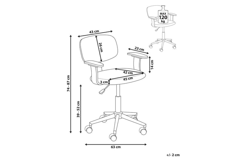 Kontorsstol Gunnison - Grönt, mörkt trä - Möbler - Stolar & fåtöljer - Kontorsstol & skrivbordsstol