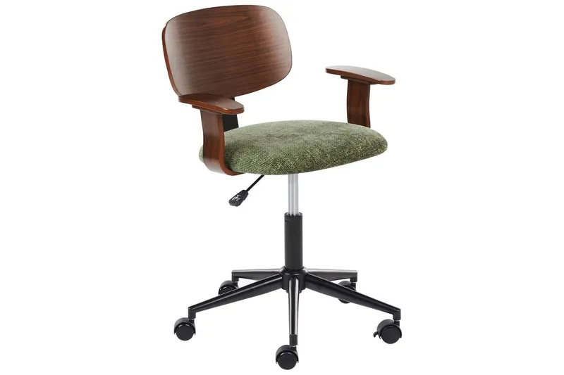 Kontorsstol Gunnison, Grönt, mörkt trä