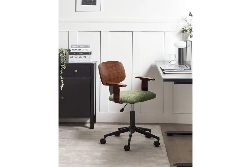 Kontorsstol Gunnison - Grönt, mörkt trä - Möbler - Stolar & fåtöljer - Kontorsstol & skrivbordsstol