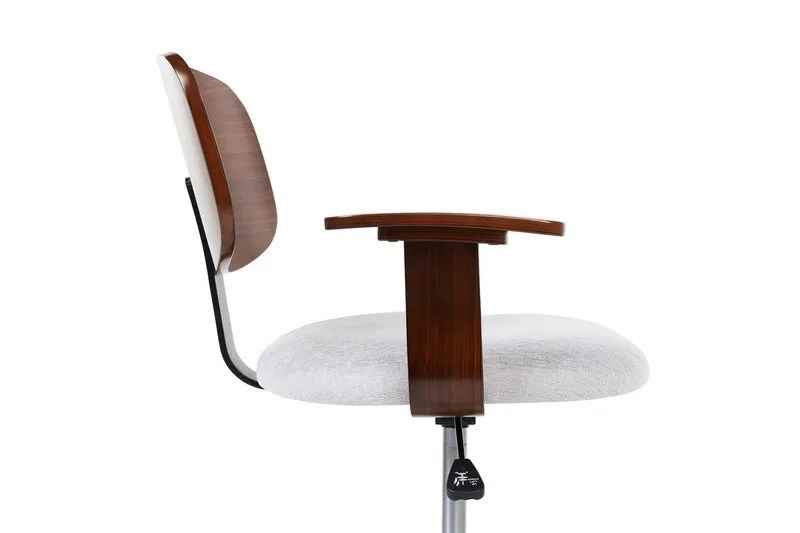 Kontorsstol Gunnison - Mörkt trä, grått - Möbler - Stolar & fåtöljer - Kontorsstol & skrivbordsstol