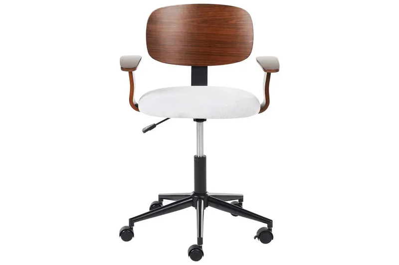 Kontorsstol Gunnison - Mörkt trä, grått - Möbler - Stolar & fåtöljer - Kontorsstol & skrivbordsstol