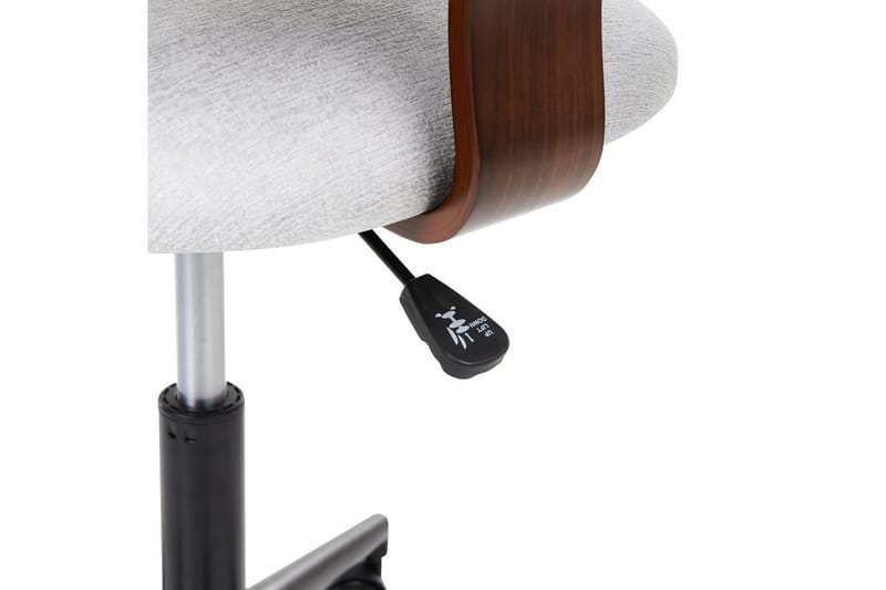 Kontorsstol Gunnison - Mörkt trä, grått - Möbler - Stolar & fåtöljer - Kontorsstol & skrivbordsstol