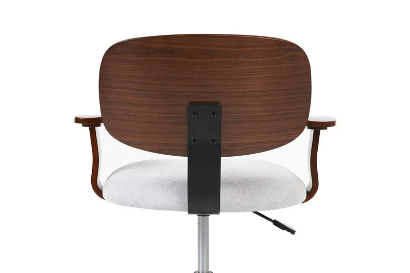 Kontorsstol Gunnison - Mörkt trä, grått - Möbler - Stolar & fåtöljer - Kontorsstol & skrivbordsstol