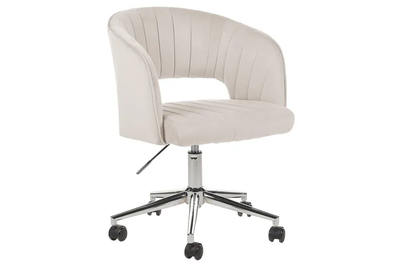 Kontorsstol Katonah Beige/Svart/Silver, Beige/Svart/Silver