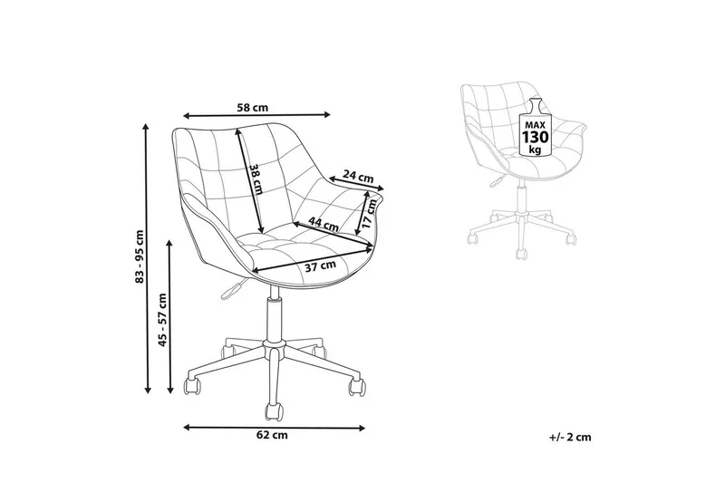 Kontorsstol Labelle Grön - Grön - Möbler - Stolar & fåtöljer - Kontorsstol & skrivbordsstol