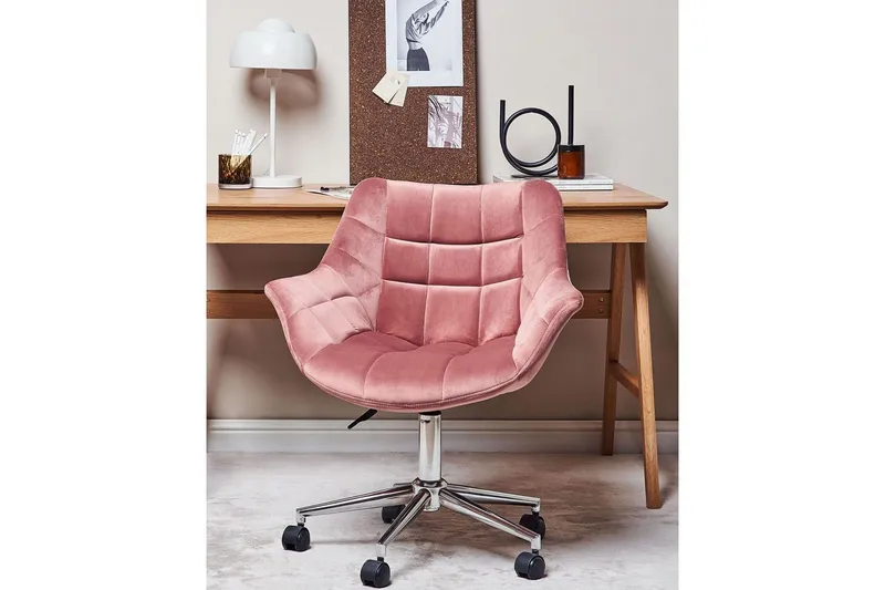 Kontorsstol Labelle Rosa - Rosa - Möbler - Stolar & fåtöljer - Kontorsstol & skrivbordsstol