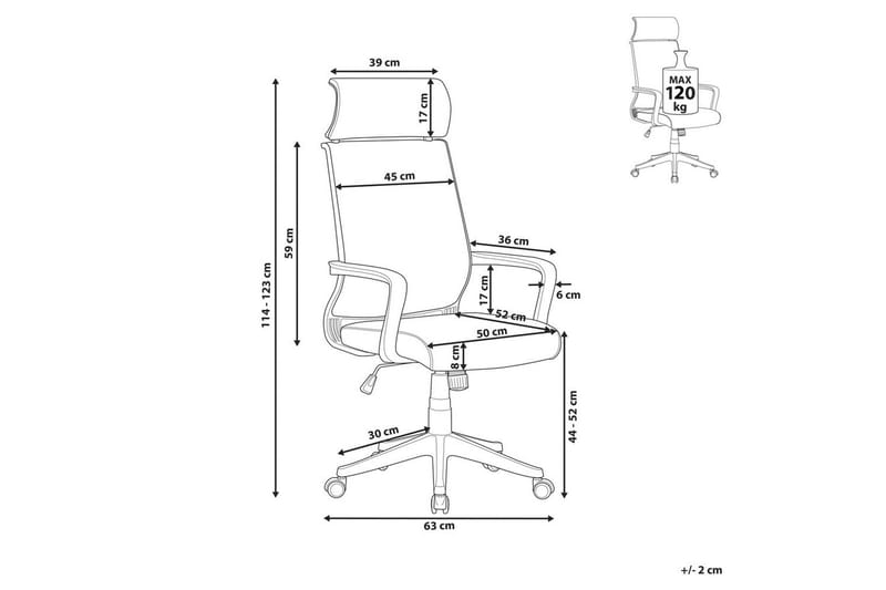 Kontorsstol Leader Svart/Vit - Svart/Vit - Möbler - Stolar & fåtöljer - Kontorsstol & skrivbordsstol