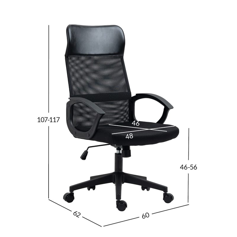 Kontorsstol Linus - Svart - Möbler - Stolar & fåtöljer - Kontorsstol & skrivbordsstol