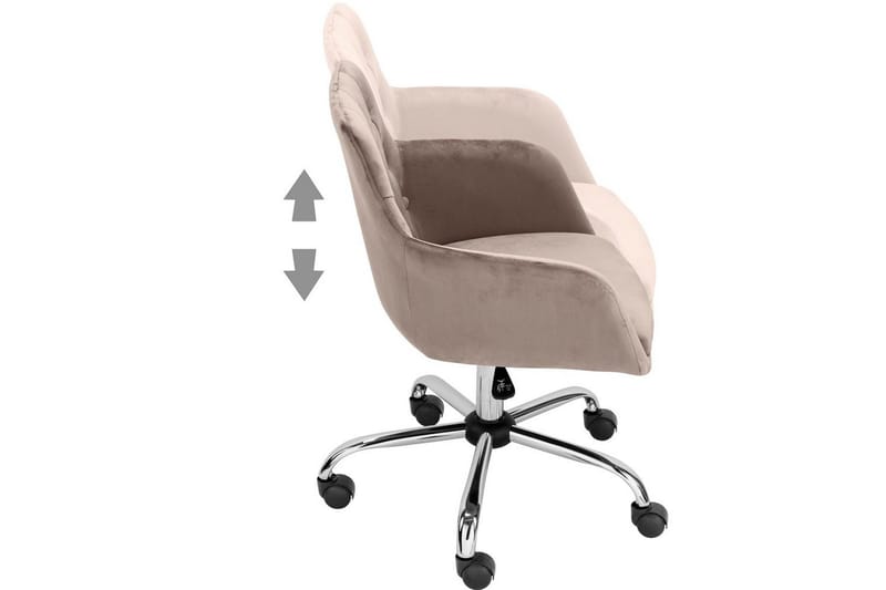 Kontorsstol Loft24 Kontorsstol Perry Taupe Taupe - Möbler - Stolar & fåtöljer - Kontorsstol & skrivbordsstol
