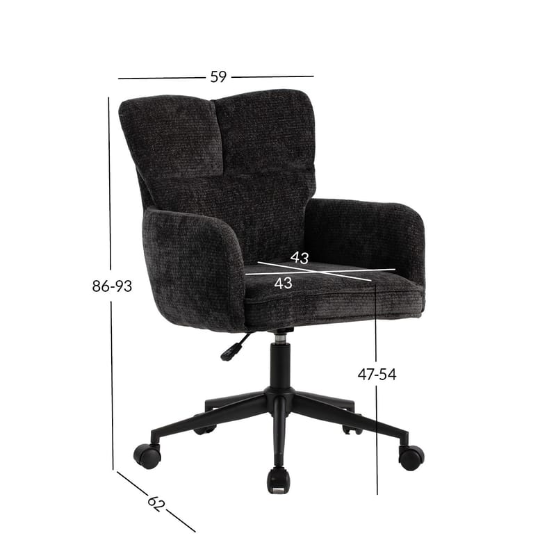 Kontorsstol Lorena - grå - Möbler - Stolar & fåtöljer - Kontorsstol & skrivbordsstol