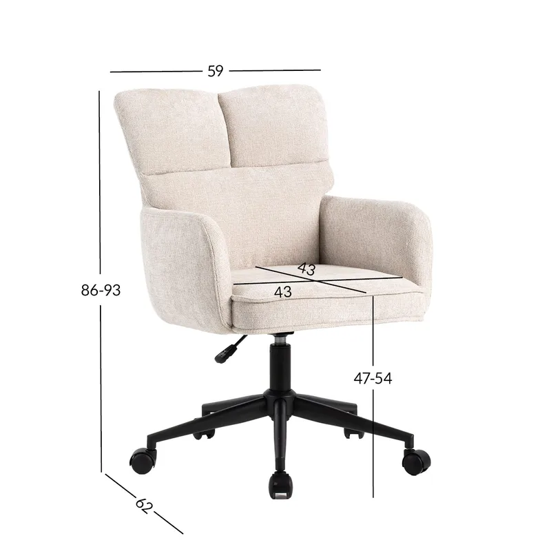 Kontorsstol Lorena - vit - Möbler - Stolar & fåtöljer - Kontorsstol & skrivbordsstol