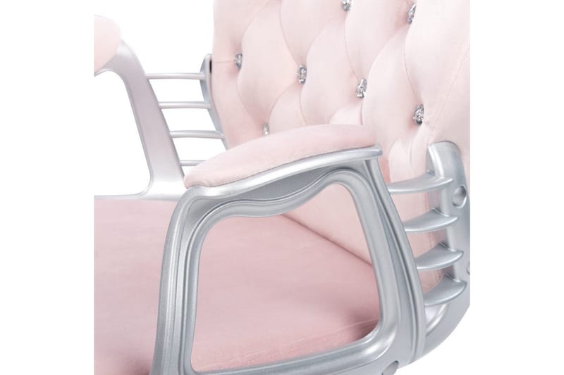 Kontorsstol med kristaller Princess Pastellrosa/Silver/Svart - Pastellrosa/Silver/Svart - Möbler - Stolar & fåtöljer - Kontorsstol & skrivbordsstol