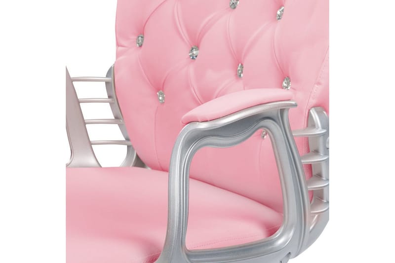 Kontorsstol med kristaller Princess Rosa/svart/silver - Rosa/svart/silver - Möbler - Stolar & fåtöljer - Kontorsstol & skrivbordsstol