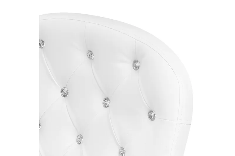 Kontorsstol med kristaller Princess Vit/Svart/Silver - Vit/Svart/Silver - Möbler - Stolar & fåtöljer - Kontorsstol & skrivbordsstol