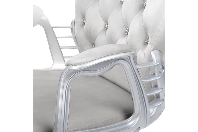 Kontorsstol med kristaller Princess Grå/Silver/Svart - Grå/Silver/Svart - Möbler - Stolar & fåtöljer - Kontorsstol & skrivbordsstol