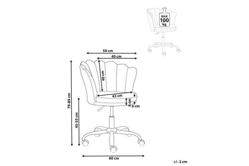 Kontorsstol Monticello Grön/guld/svart - Grön/guld/svart - Möbler - Stolar & fåtöljer - Kontorsstol & skrivbordsstol
