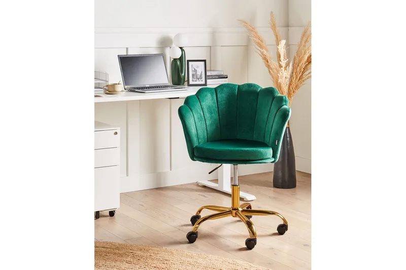 Kontorsstol Monticello Grön/guld/svart - Grön/guld/svart - Möbler - Stolar & fåtöljer - Kontorsstol & skrivbordsstol