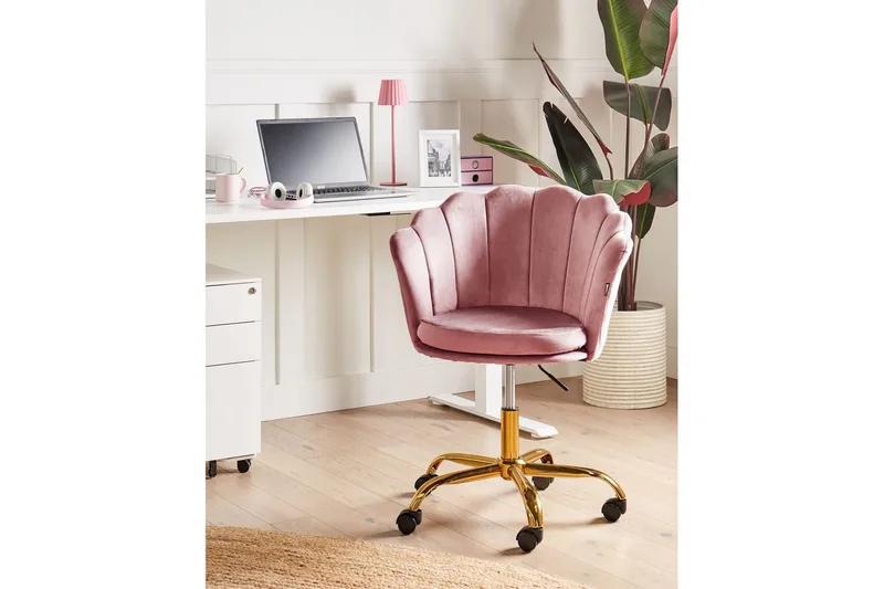 Kontorsstol Monticello Rosa/guld/svart - Rosa/guld/svart - Möbler - Stolar & fåtöljer - Kontorsstol & skrivbordsstol