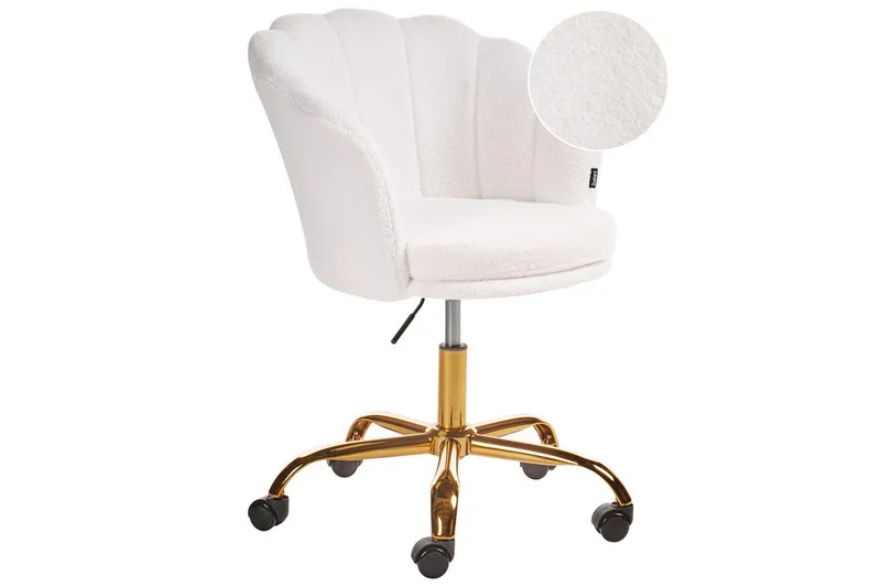 Kontorsstol Monticello Vitt/guld/svart - Vitt/guld/svart - Möbler - Stolar & fåtöljer - Kontorsstol & skrivbordsstol