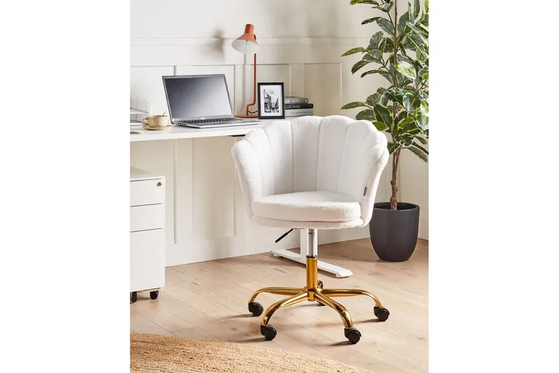 Kontorsstol Monticello Vitt/guld/svart - Vitt/guld/svart - Möbler - Stolar & fåtöljer - Kontorsstol & skrivbordsstol