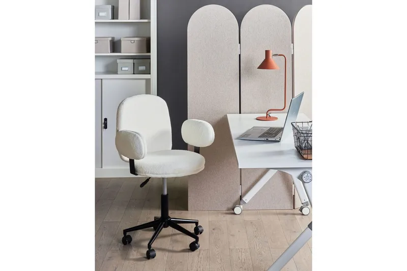 Kontorsstol Moraga Vit/Svart - Vit/Svart - Möbler - Stolar & fåtöljer - Kontorsstol & skrivbordsstol