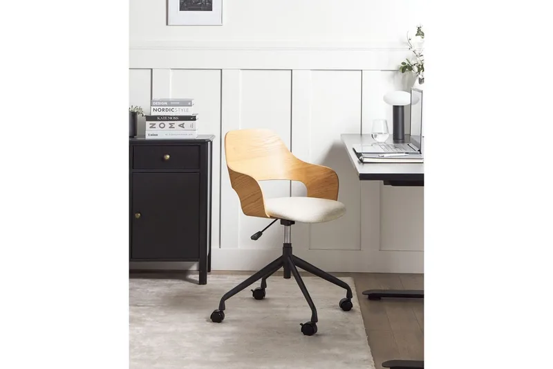 Kontorsstol Novato - Ljus trä, beige - Möbler - Stolar & fåtöljer - Kontorsstol & skrivbordsstol