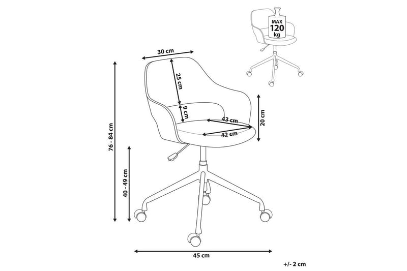 Kontorsstol Novato - Ljus trä, beige - Möbler - Stolar & fåtöljer - Kontorsstol & skrivbordsstol