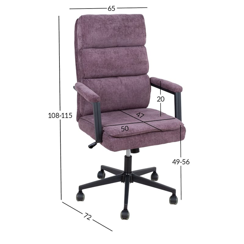 Kontorsstol Remy - Violett - Möbler - Stolar & fåtöljer - Kontorsstol & skrivbordsstol