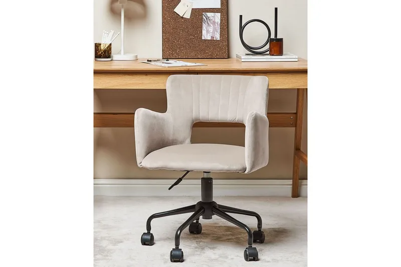 Kontorsstol Sanilac Beige/grå/svart - Beige/grå/svart - Möbler - Stolar & fåtöljer - Kontorsstol & skrivbordsstol