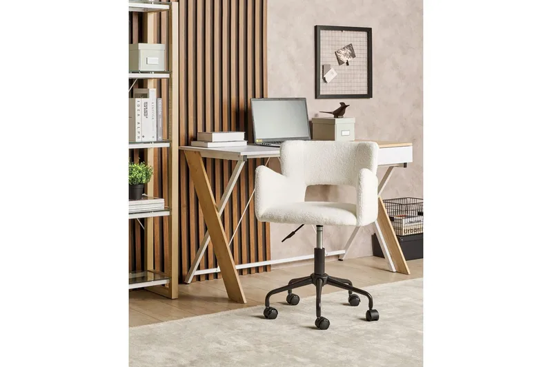 Kontorsstol Sanilac Vit/Svart - Vit/Svart - Möbler - Stolar & fåtöljer - Kontorsstol & skrivbordsstol