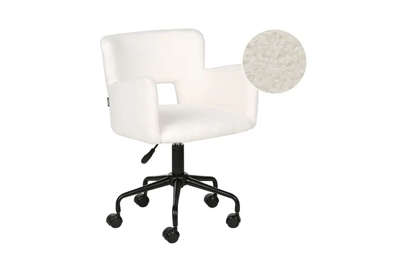 Kontorsstol Sanilac Vit/Svart - Vit/Svart - Möbler - Stolar & fåtöljer - Kontorsstol & skrivbordsstol