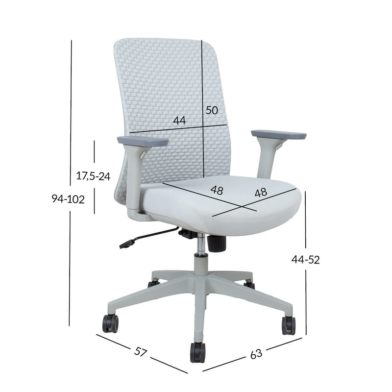Kontorsstol Severo - grå - Möbler - Stolar & fåtöljer - Kontorsstol & skrivbordsstol