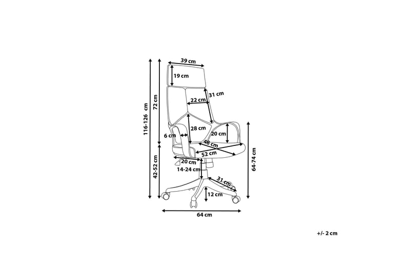 Delight Kontorsstol - Blå - Möbler - Stolar & fåtöljer - Kontorsstol & skrivbordsstol