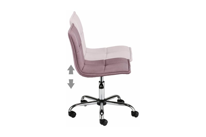 Edgars Kontorsstol Konstläder - Rosa/Krom - Möbler - Stolar & fåtöljer - Kontorsstol & skrivbordsstol