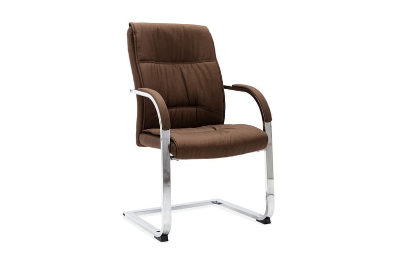 Fribärande kontorsstol brun tyg - Brun - Kontorsstol & skrivbordsstol