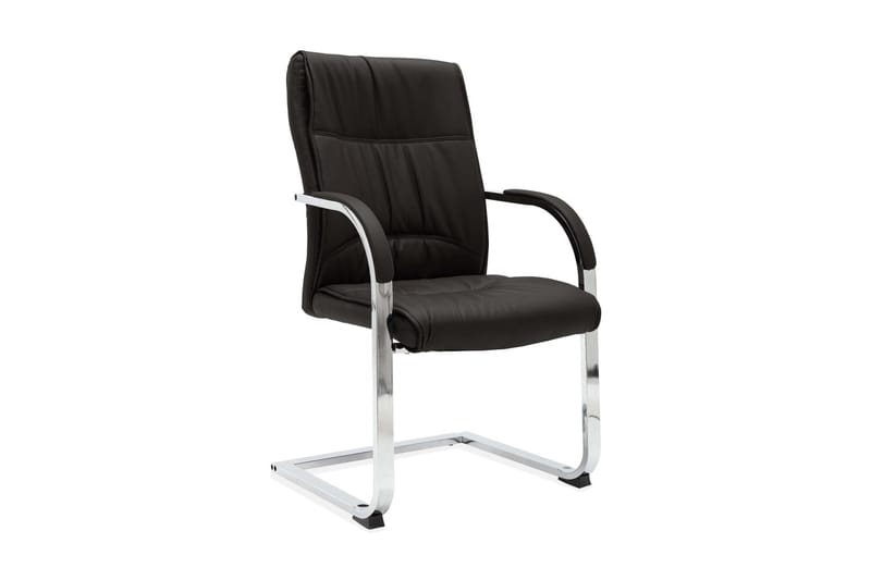 Fribärande kontorsstol svart konstläder - Svart - Kontorsstol & skrivbordsstol