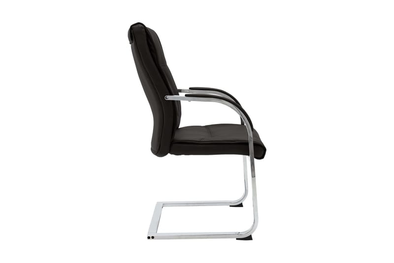 Fribärande kontorsstol svart konstläder - Svart - Kontorsstol & skrivbordsstol