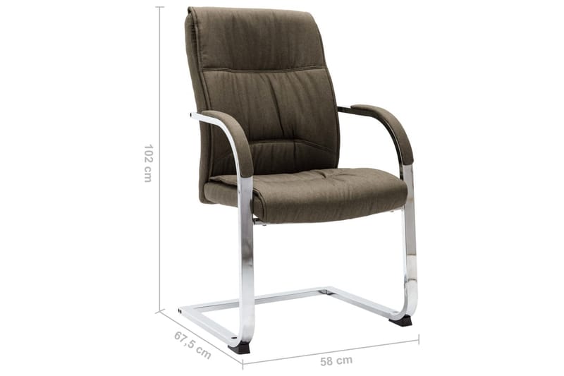Fribärande kontorsstol taupe tyg - Taupe - Möbler - Stolar & fåtöljer - Kontorsstol & skrivbordsstol