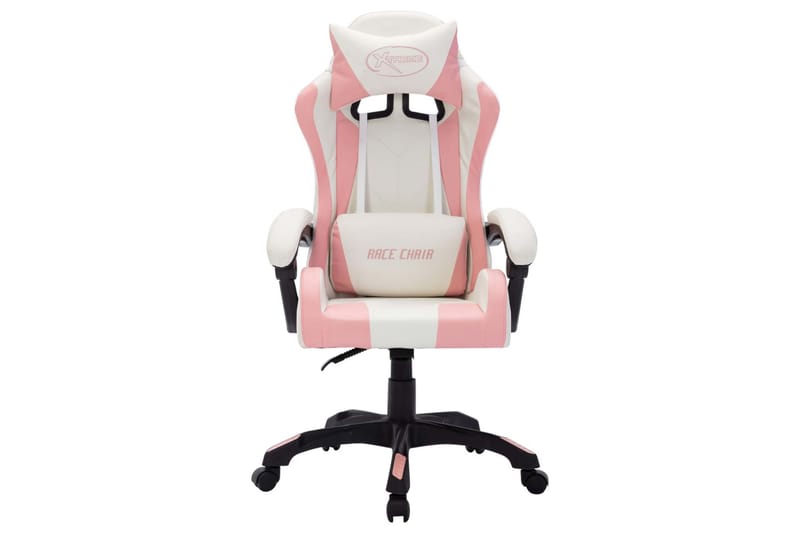 Gamingstol med RGB LED-lampor rosa och svart konstläder - Flerfärgad - Kontorsstol & skrivbordsstol - Gamingstol