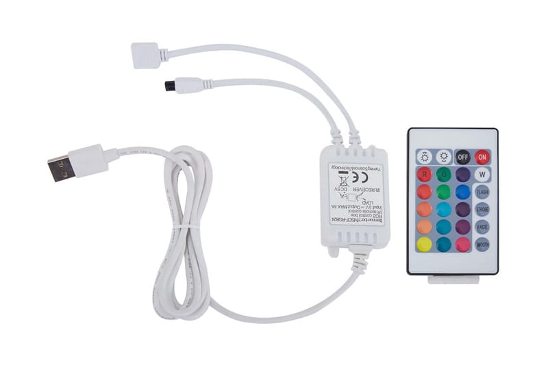 Gamingstol med RGB LED-lampor vit och svart konstläder - Flerfärgad - Möbler - Stolar & fåtöljer - Kontorsstol & skrivbordsstol