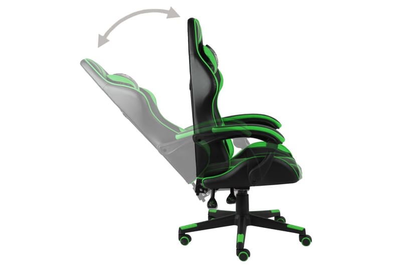 Gamingstol svart och grön konstläder - Grön - Kontorsstol & skrivbordsstol - Gamingstol