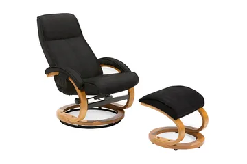 Hero Recliner med fotpall - Svart - Möbler - Stolar & fåtöljer - Fåtölj - Massagestol & massagefåtölj