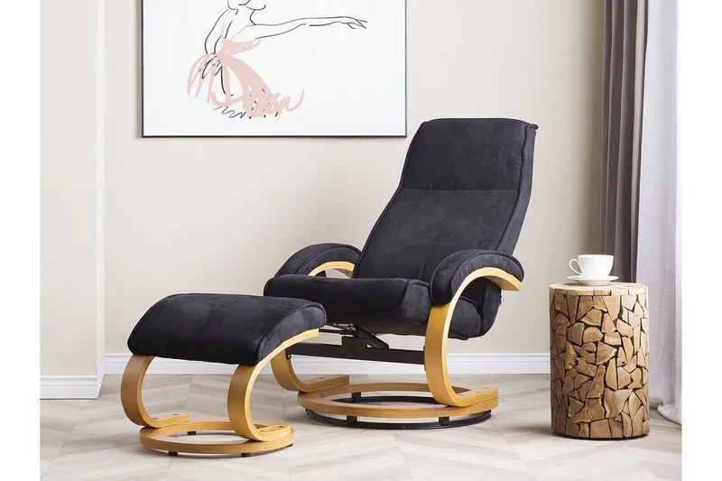 Hero Recliner med fotpall - Svart - Möbler - Stolar & fåtöljer - Fåtölj - Massagestol & massagefåtölj