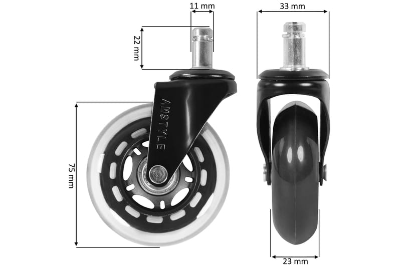 Izic Hjul till Kontorsstol 5-pack - Transparent - Möbler - Stolar & fåtöljer - Kontorsstol & skrivbordsstol