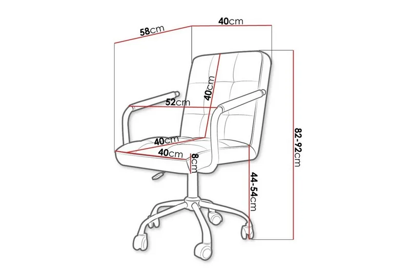 Kintore Kontorsstol White - Möbler - Stolar & fåtöljer - Kontorsstol & skrivbordsstol